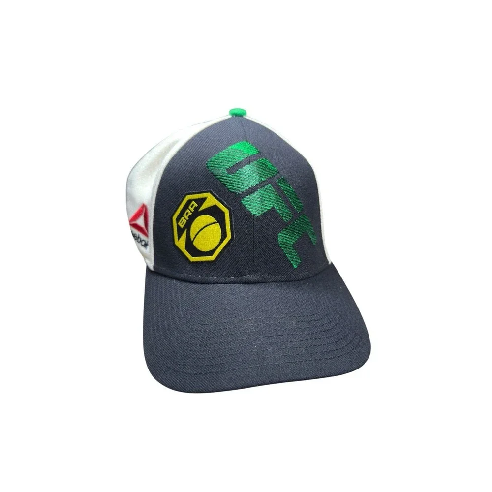 UFC Reebok MMA Brazil Hat Sz Large Walkout Fighter‎ Venom Black Green Era
